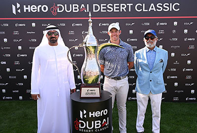 RORY MCILROY HOLDS HIS NERVE TO CLAIM RECORD-EQUALLING THIRD HERO DUBAI DESERT CLASSIC TITLE